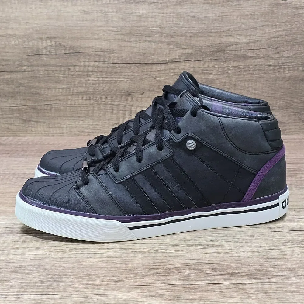 David Beckham x adidas Neo Black Men's Size 11 Black Leather Shoes (G30509) READ